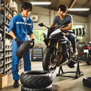 バイクのタイヤ交換工賃レッドバロンで持ち込みは可能？