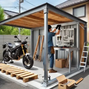 バイクガレージを安く建てるための方法とポイント
