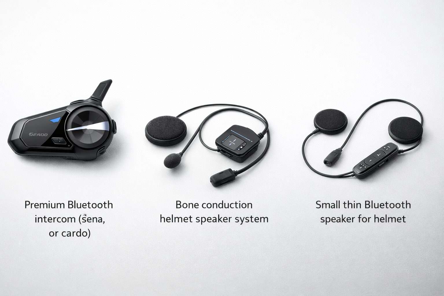 バイク用インカム・骨伝導スピーカー・薄型Bluetoothスピーカーの比較