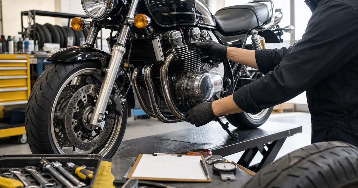 中古ゼファー750の整備履歴と消耗品を確認するイメージ